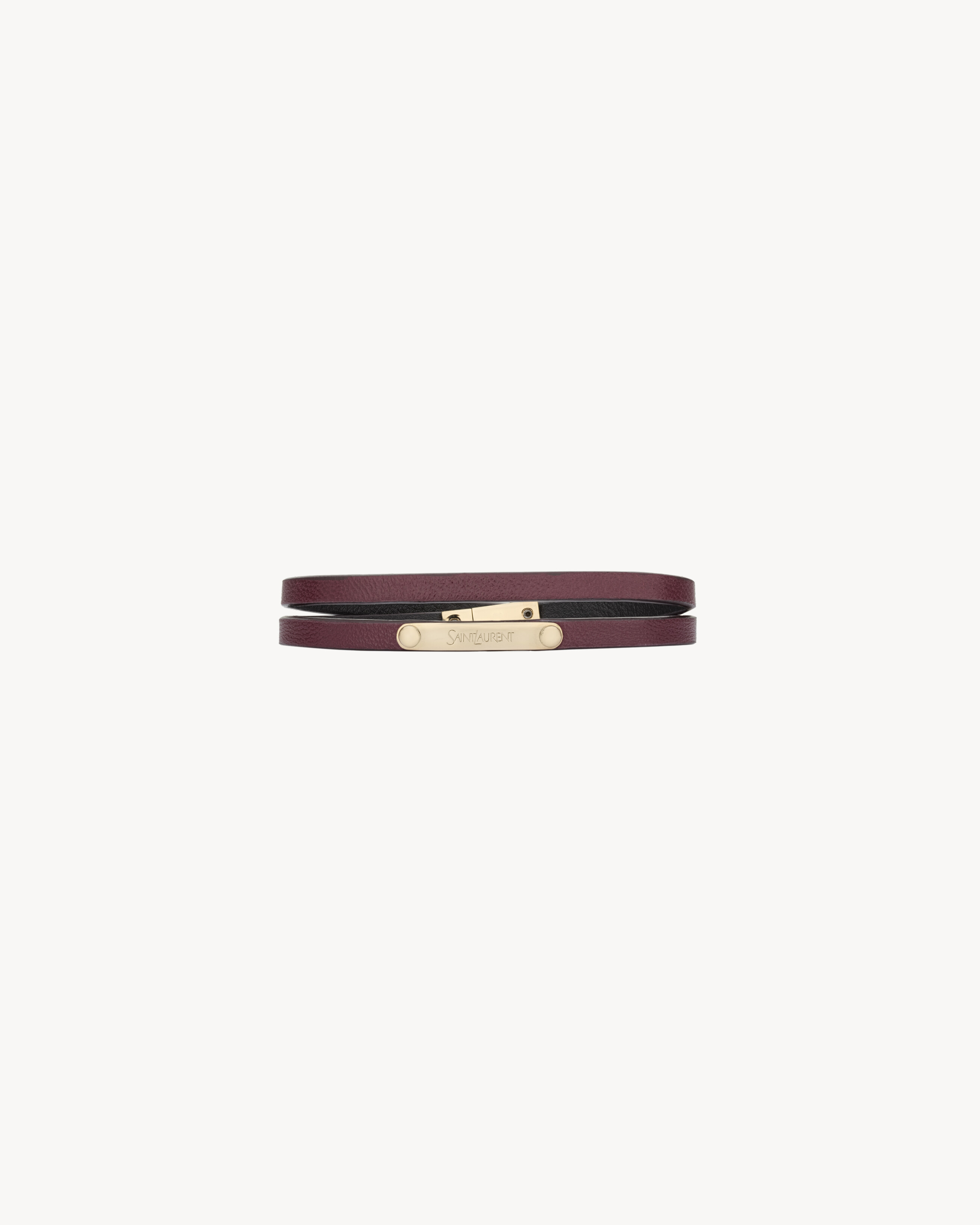 BRACELET DOUBLE TOUR EN CUIR ET MÉTAL