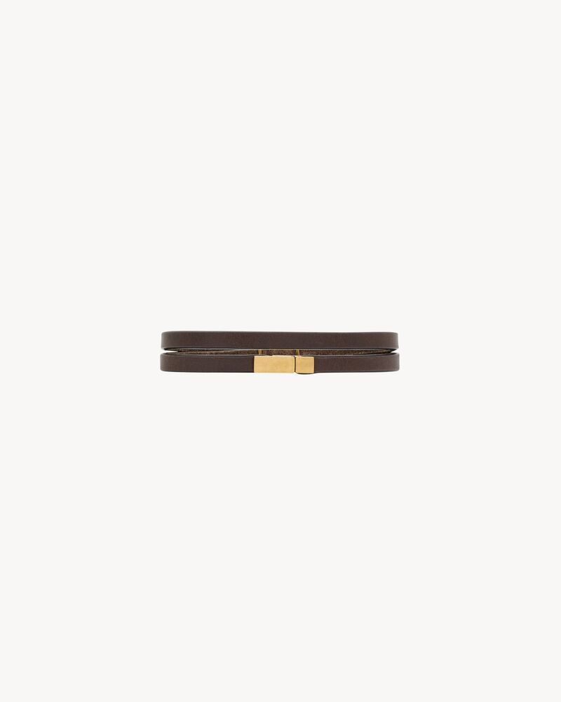 CASSANDRE double-wrap bracelet in leather