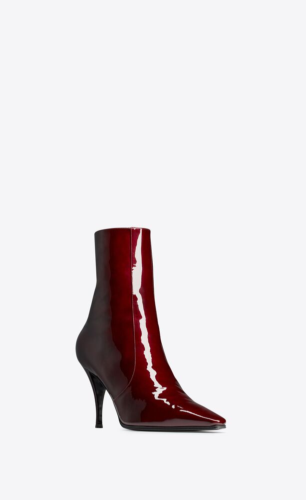 Ziggy zipped boots in patent leather | Saint Laurent | YSL.com