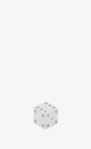 diamond-embellished dice in 18k grey gold