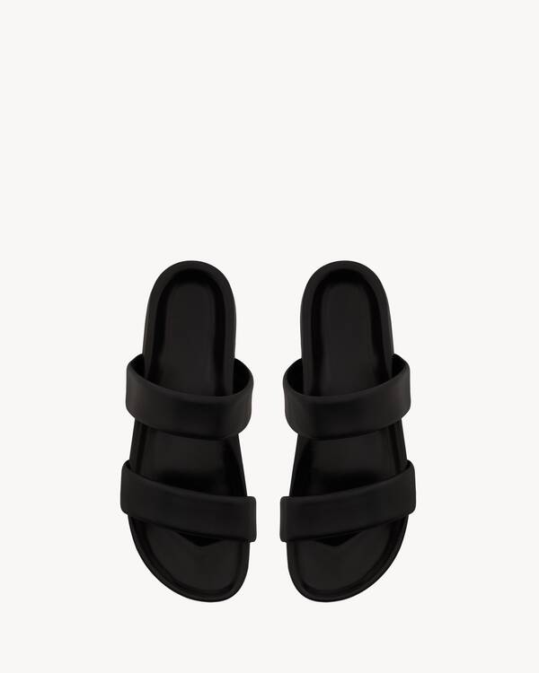 注目◇カサンドラ Slide Sandal◇Saint Laurent Saint Laurent Cassandra Patent YSL Thong Slide Sandals