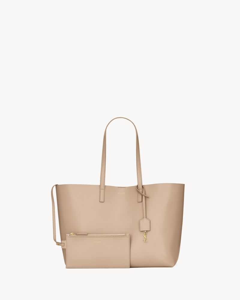 Shopping Saint Laurent in leather