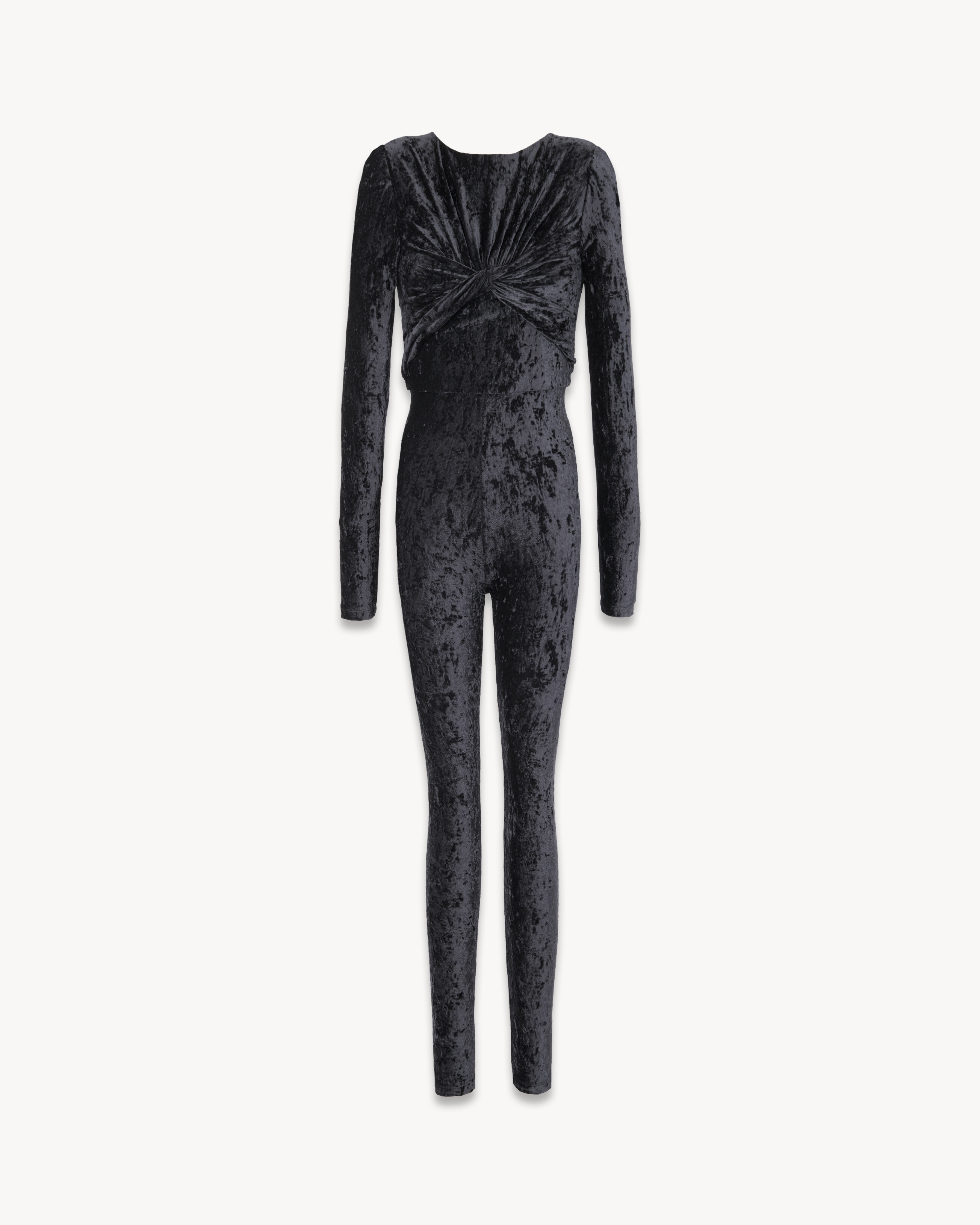 Draped Jumpsuit In Velvet Jersey Saint Laurent United Kingdom Ysl Com Draped Jumpsuit In Velvet Jersey Saint Laurent United Kingdom Ysl Com