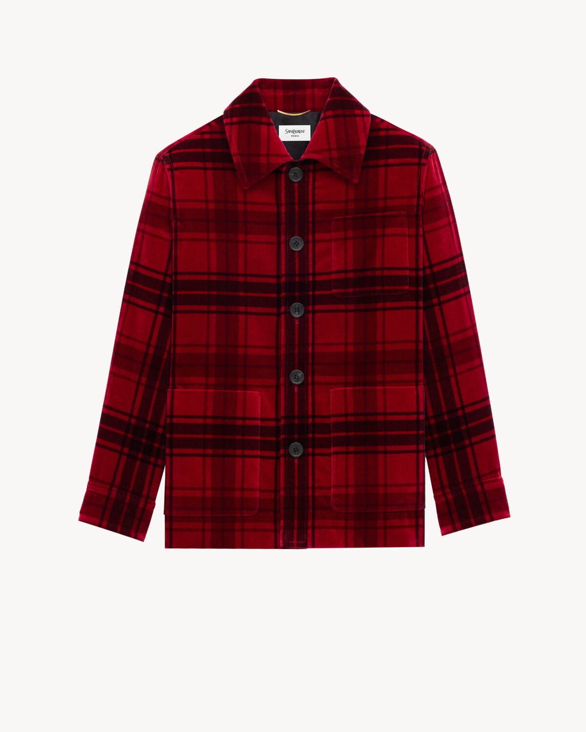tartan jacket in velvet