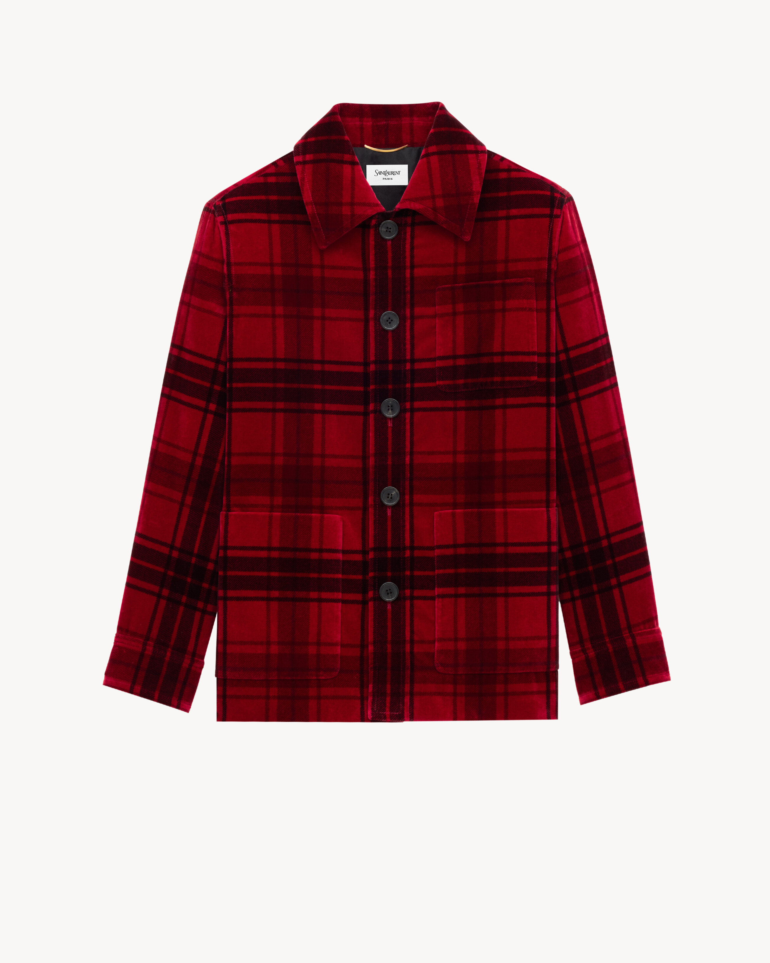 tartan jacket in velvet