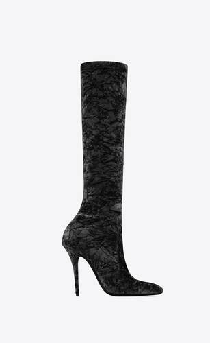 Femme Chaussures Bottes Bottes plates 40 % de réduction Bottines dinspiration western Cuir Saint Laurent en coloris Noir 