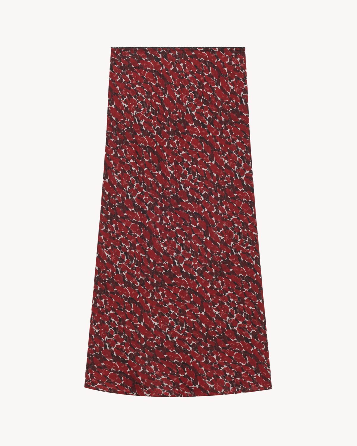 midi skirt in spotted silk muslin