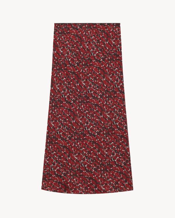 スカート SAINT LAURENT FLAUNTED MUSLIN SKIRT cascade skirt in silk crepe muslin | Saint Laurent | YSL US
