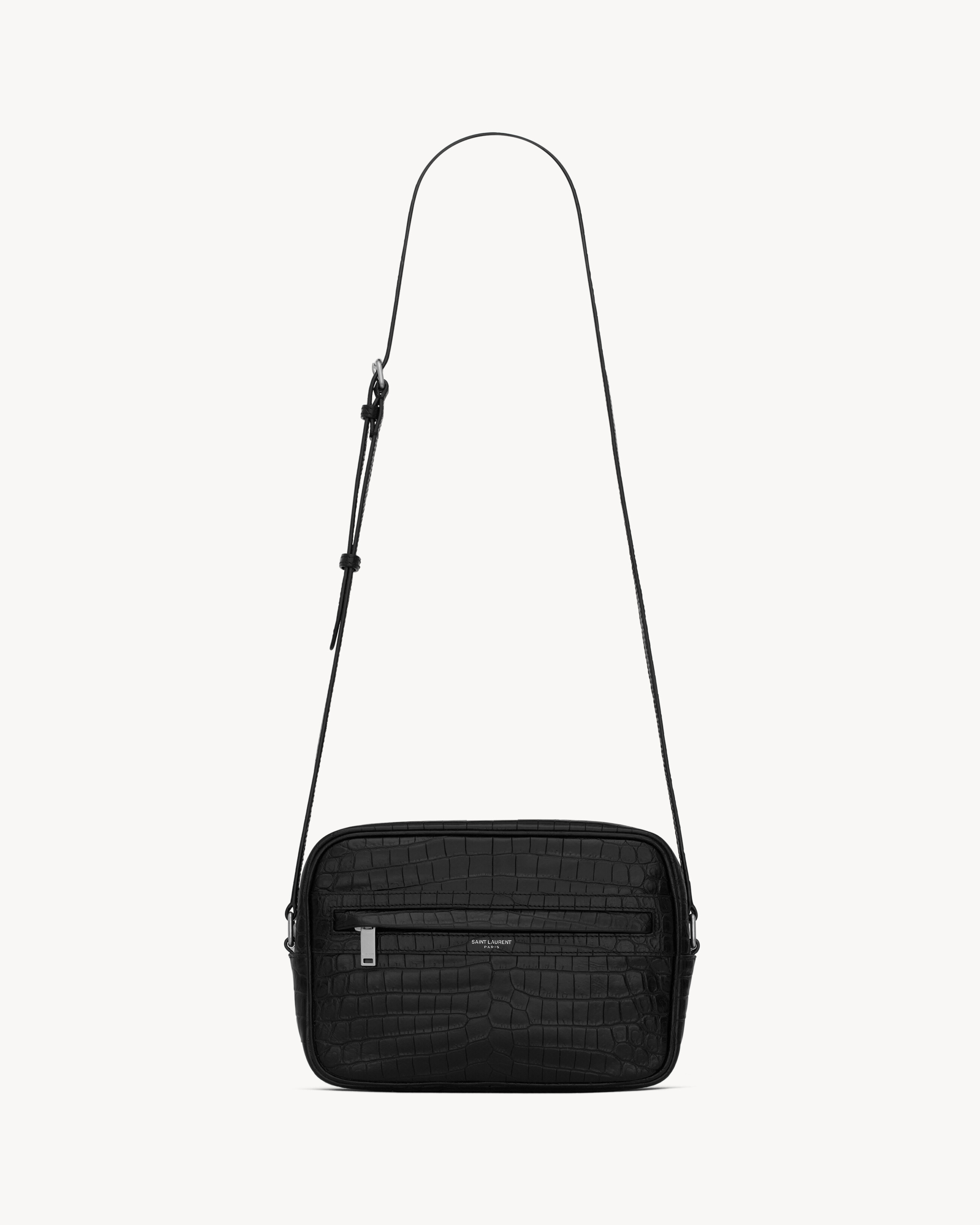 Saint laurent croc camera bag Clearance