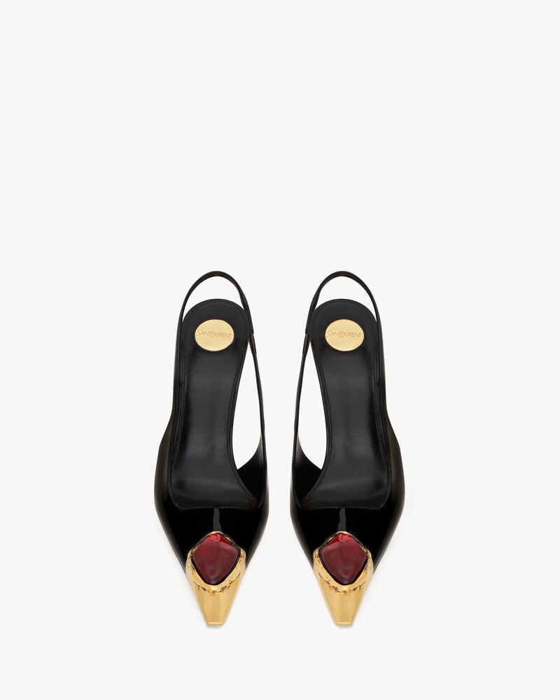 LOULOU slingback pumps in patent leather