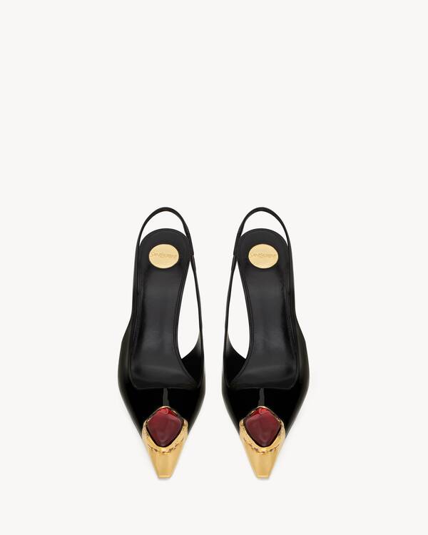 LOULOU slingback pumps in patent leather