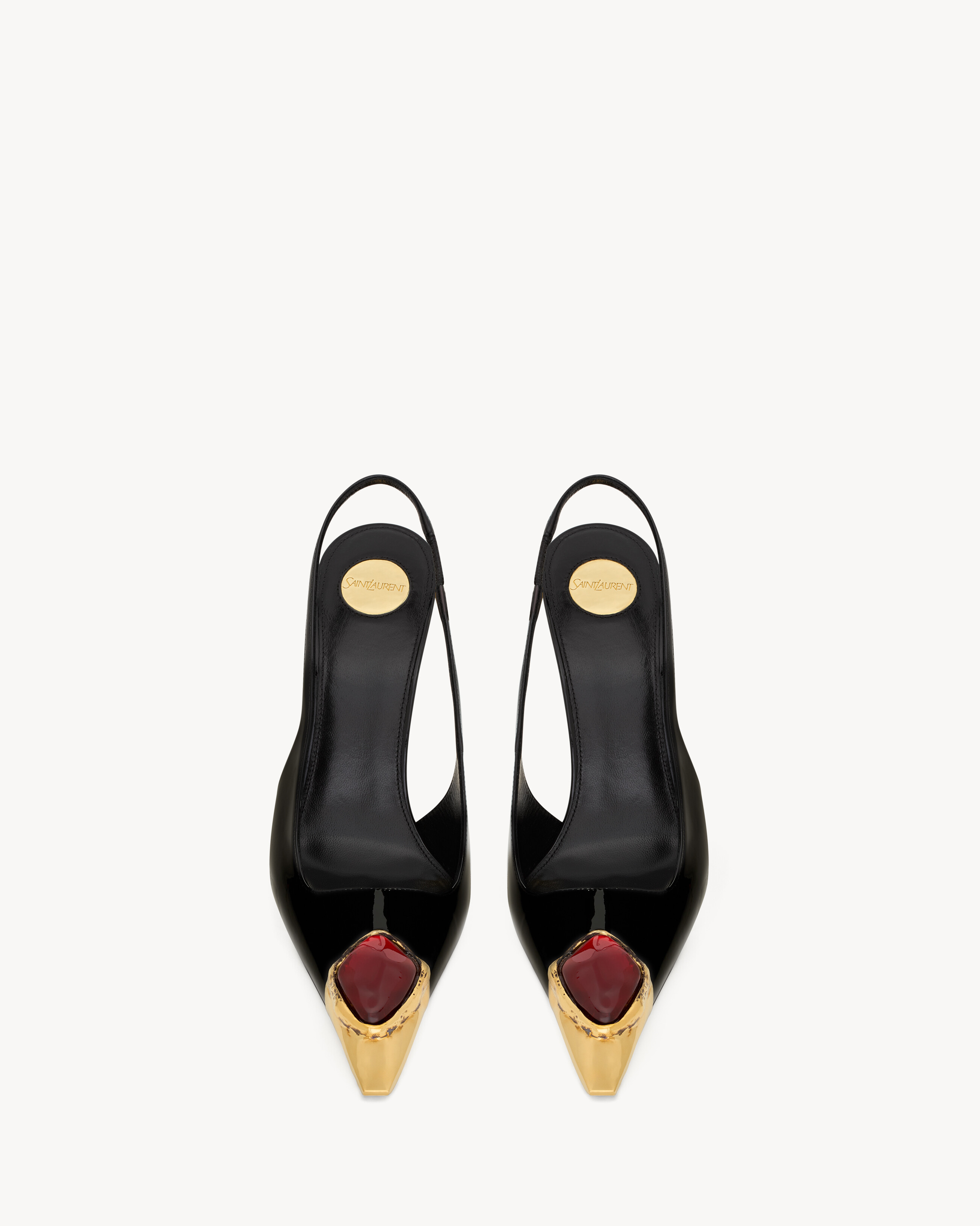 LOULOU slingback pumps in patent leather