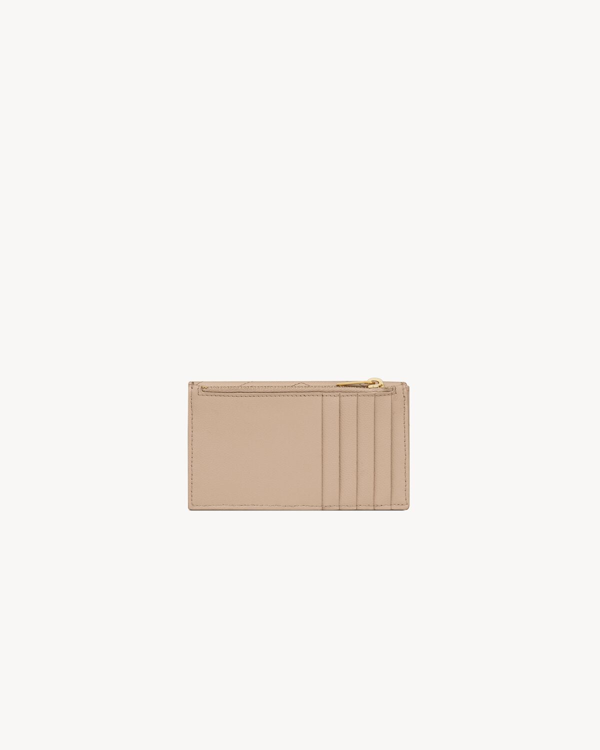 CASSANDRE MATELASSÉ FRAGMENTS FLAP CARD CASE IN GRAIN DE POUDRE LEATHER