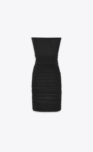 ruched strapless dress in knit