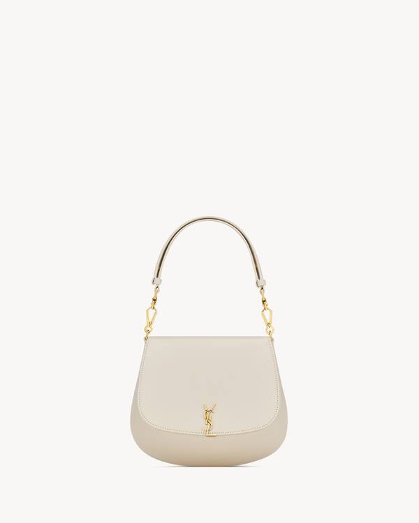 Mini VOLTAIRE TOP HANDLE bag in BOX SAINT LAURENT in White | Saint