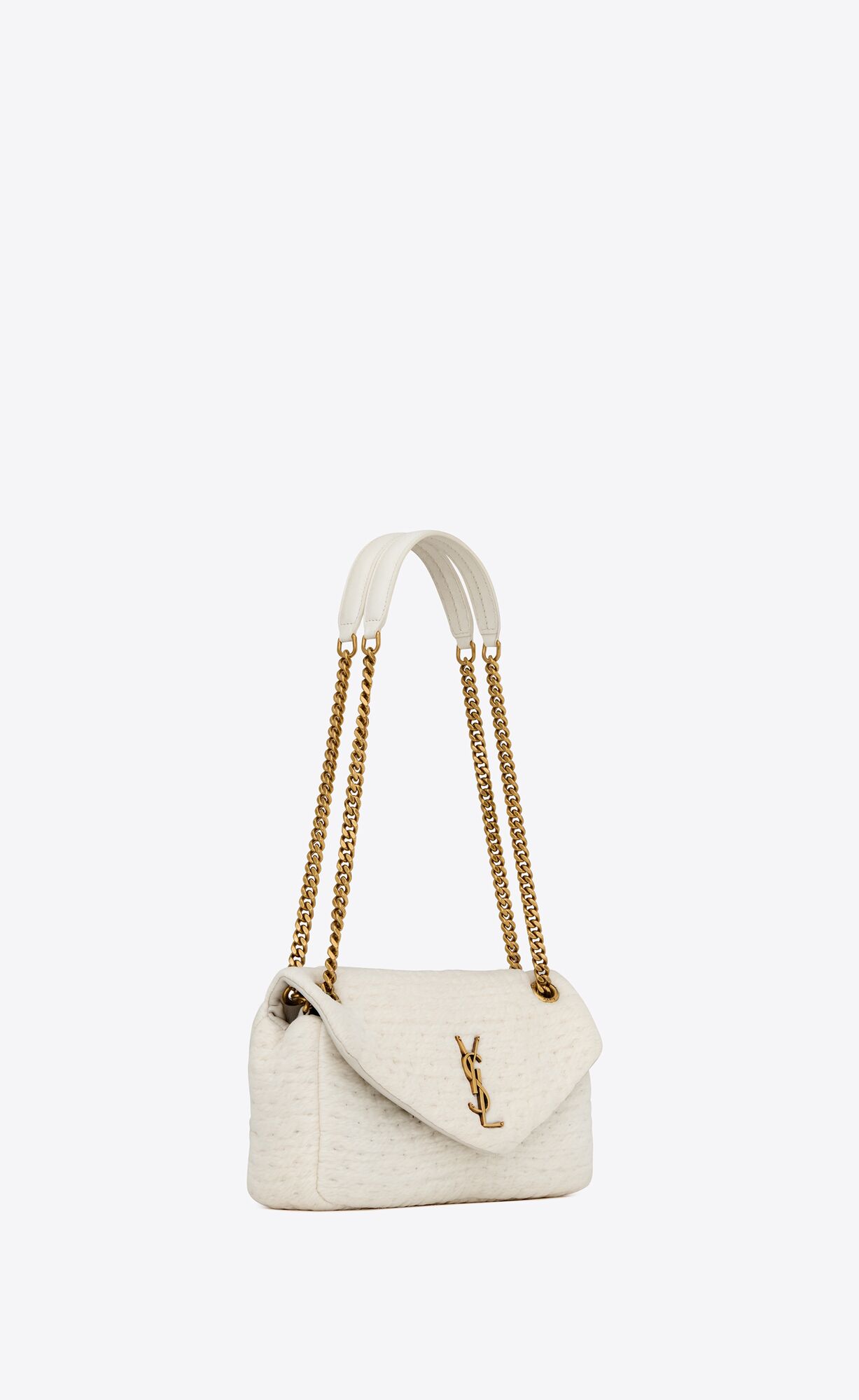 CALYPSO CHAIN BAG IN QUILTED ORGANZA AND LAMBSKIN | Saint Laurent | YSL.com