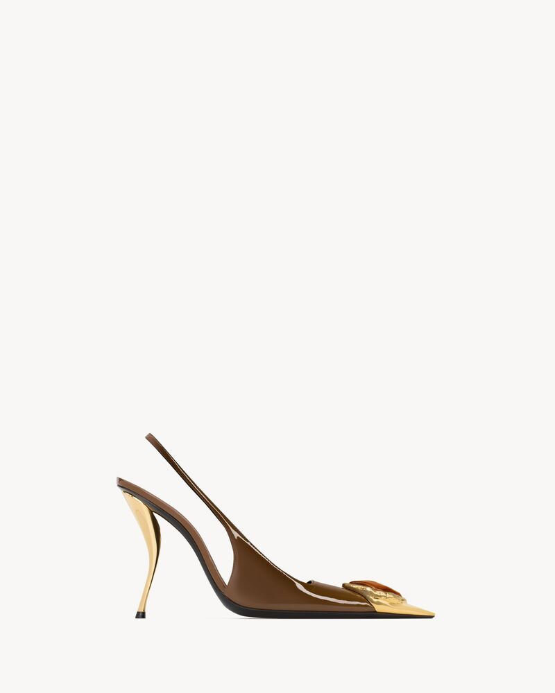 LOULOU slingback pumps in patent leather