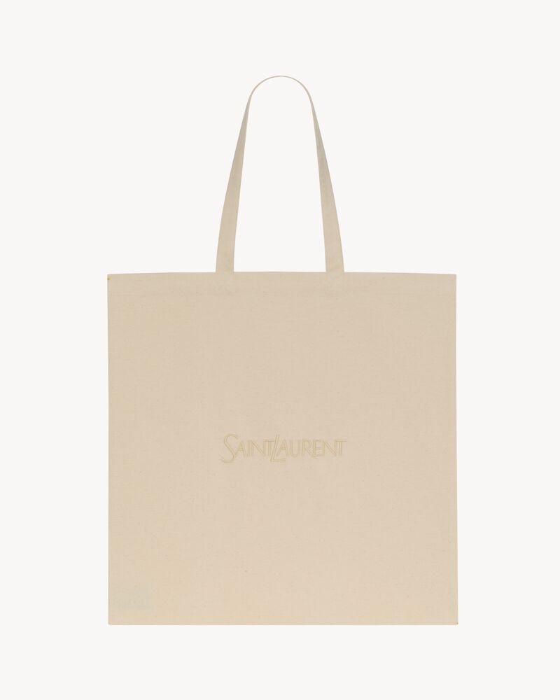 OVERSIZED SAINT LAURENT TOTEBAG IN BRUSHED COTTON