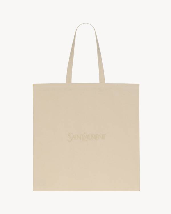 OVERSIZED SAINT LAURENT TOTEBAG IN BRUSHED COTTON