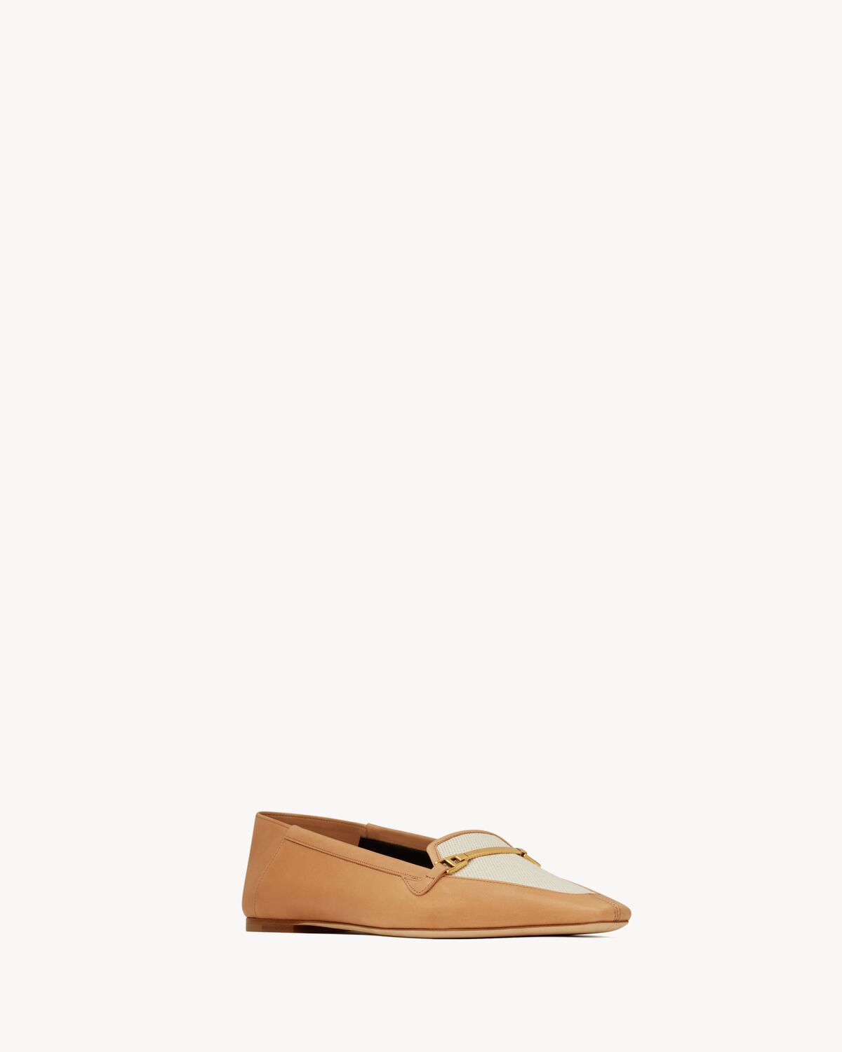 chris slippers in vegetable-tanned leather and canvas