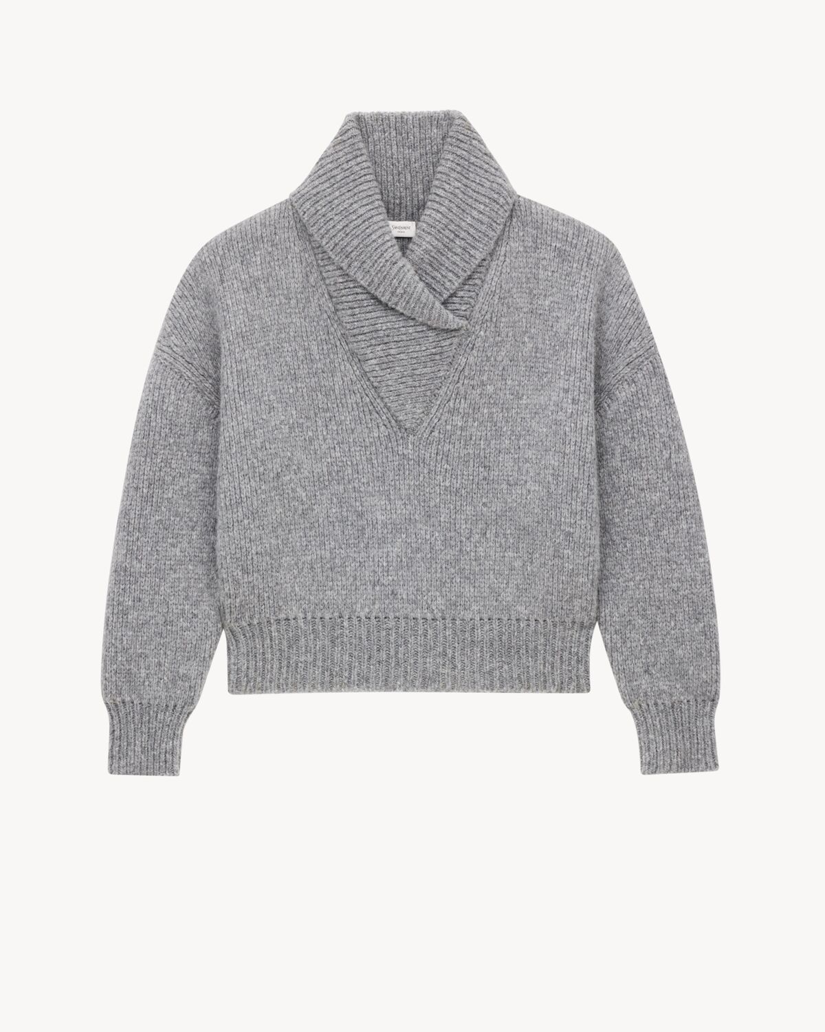 shawl sweater in chunky knit