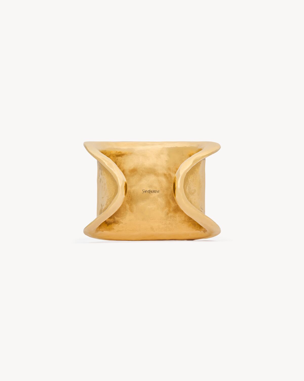 Bracciale Polsino Ovale Martellato In Ottone – Con Lunetta Per Resina O Vetro, Argento Antico