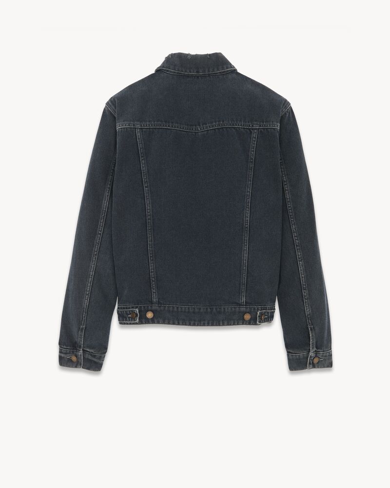 CLASSIC JACKET IN DARK BLUE BLACK DENIM