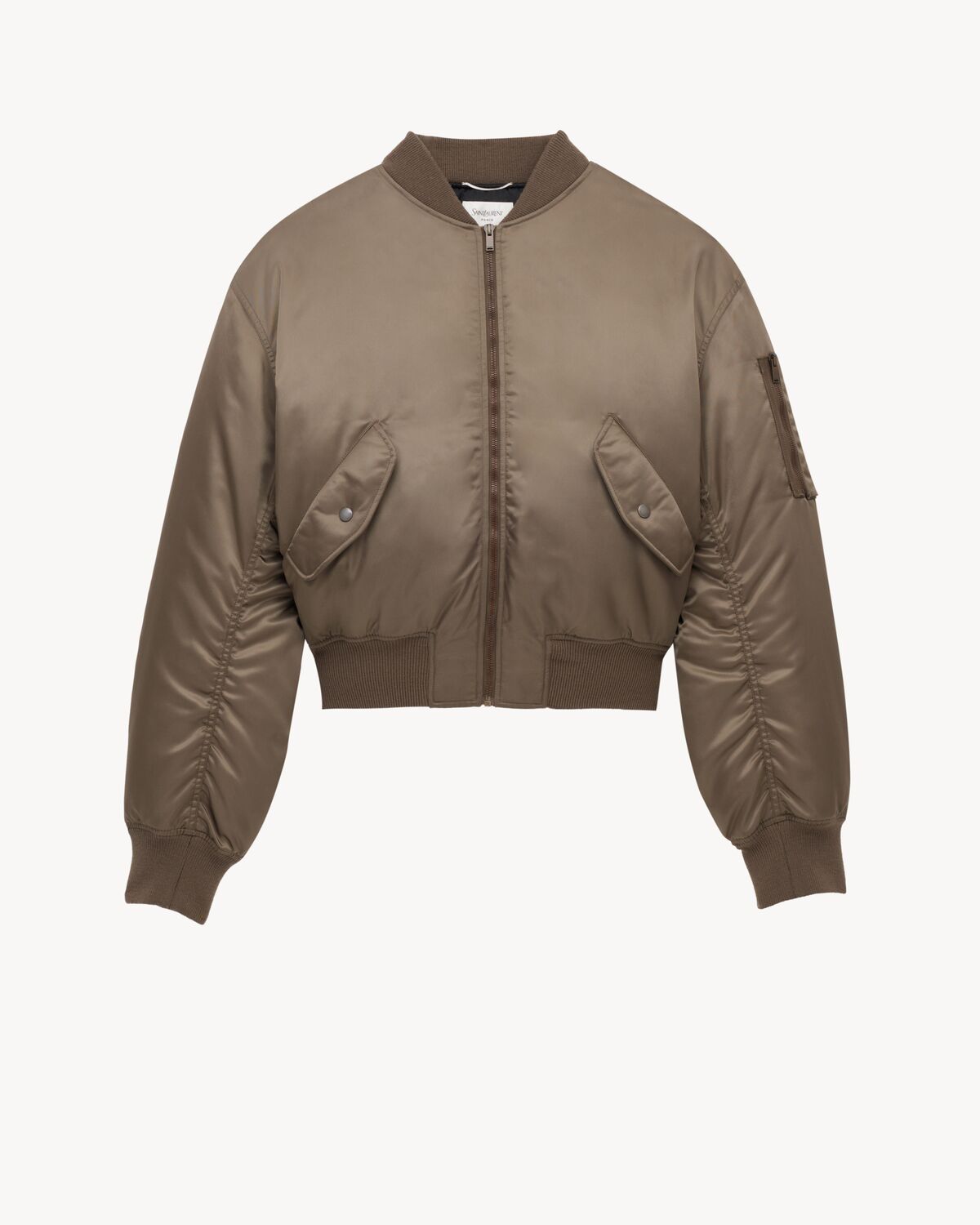 bomber jacket in water-repellent nylon serge