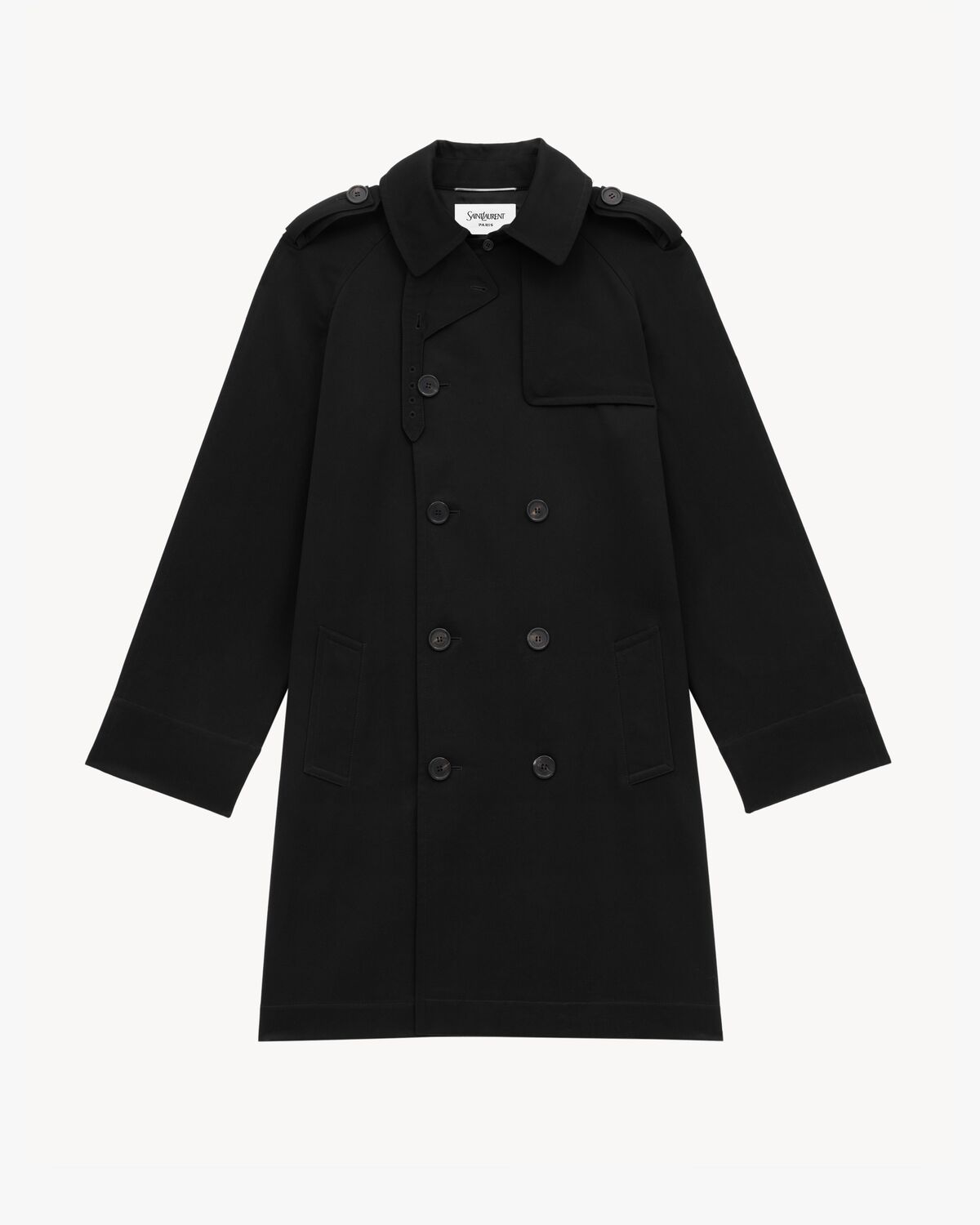 trench coat in cotton gabardine