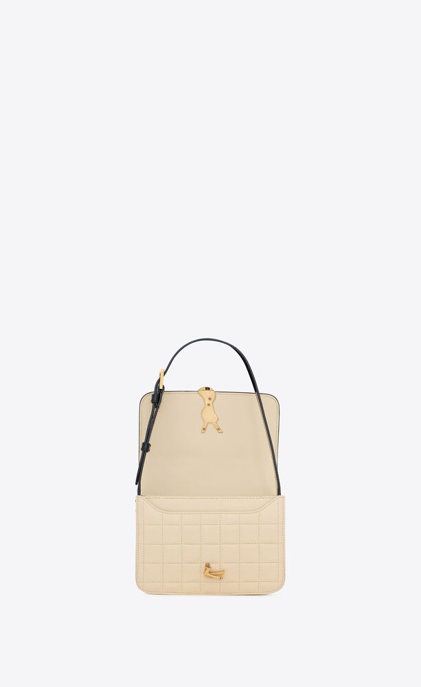 Saint Laurent Solferino Small Cotton-canvas And Leather Shoulder